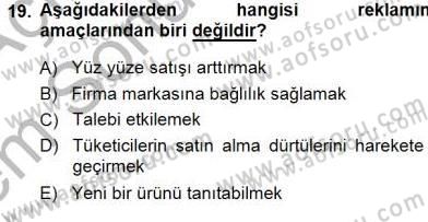 Sanayi Ekonomisi Dersi 2013 - 2014 Yılı (Final) Dönem Sonu Sınav Soruları 19. Soru