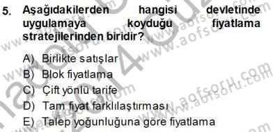 Sanayi Ekonomisi Dersi 2013 - 2014 Yılı (Final) Dönem Sonu Sınav Soruları 5. Soru