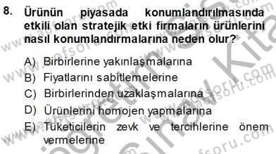 Sanayi Ekonomisi Dersi 2013 - 2014 Yılı (Final) Dönem Sonu Sınav Soruları 8. Soru