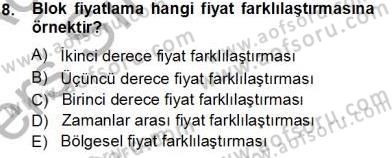 Sanayi Ekonomisi Dersi 2013 - 2014 Yılı Tek Ders Sınav Soruları 8. Soru