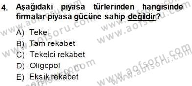 Sanayi Ekonomisi Dersi 2014 - 2015 Yılı (Vize) Ara Sınav Soruları 4. Soru