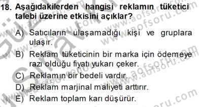 Sanayi Ekonomisi Dersi 2014 - 2015 Yılı (Final) Dönem Sonu Sınav Soruları 18. Soru