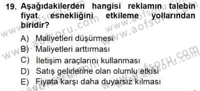 Sanayi Ekonomisi Dersi 2014 - 2015 Yılı (Final) Dönem Sonu Sınav Soruları 19. Soru