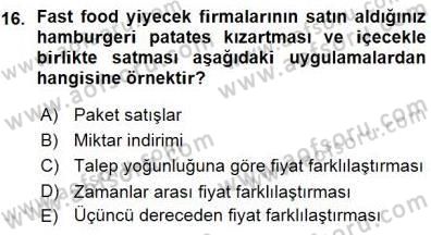 Sanayi Ekonomisi Dersi 2015 - 2016 Yılı (Vize) Ara Sınav Soruları 16. Soru