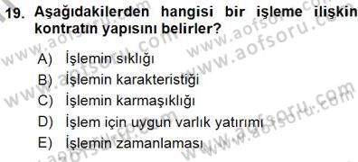 Sanayi Ekonomisi Dersi 2015 - 2016 Yılı (Vize) Ara Sınav Soruları 19. Soru