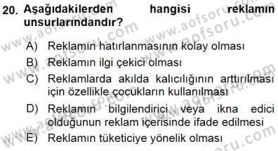 Sanayi Ekonomisi Dersi 2015 - 2016 Yılı (Final) Dönem Sonu Sınav Soruları 20. Soru