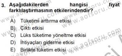 Sanayi Ekonomisi Dersi 2015 - 2016 Yılı (Final) Dönem Sonu Sınav Soruları 3. Soru