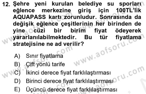 Sanayi Ekonomisi Dersi 2016 - 2017 Yılı (Final) Dönem Sonu Sınav Soruları 12. Soru