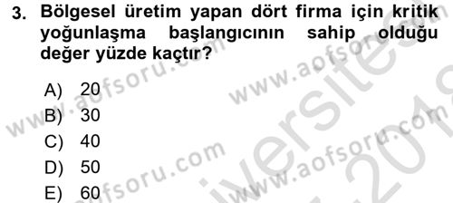 Sanayi Ekonomisi Dersi 2017 - 2018 Yılı (Vize) Ara Sınav Soruları 3. Soru