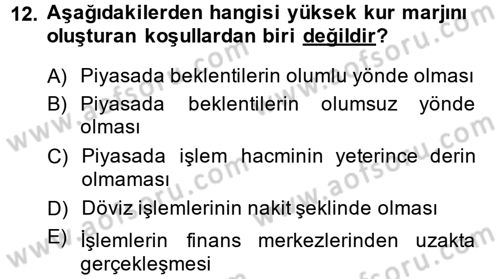 Uluslararası İktisat Politikası Dersi 2014 - 2015 Yılı Tek Ders Sınav Soruları 12. Soru