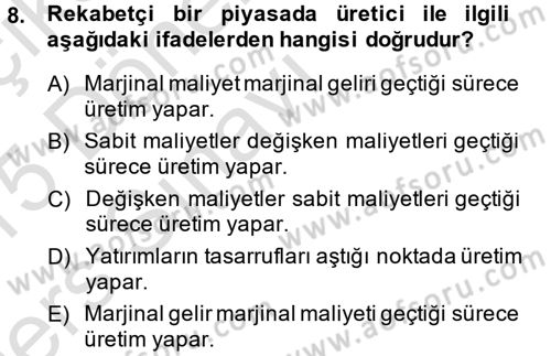 Uluslararası İktisat Politikası Dersi 2014 - 2015 Yılı Tek Ders Sınav Soruları 8. Soru