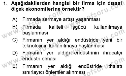 Uluslararası İktisat Politikası Dersi 2015 - 2016 Yılı (Vize) Ara Sınav Soruları 1. Soru