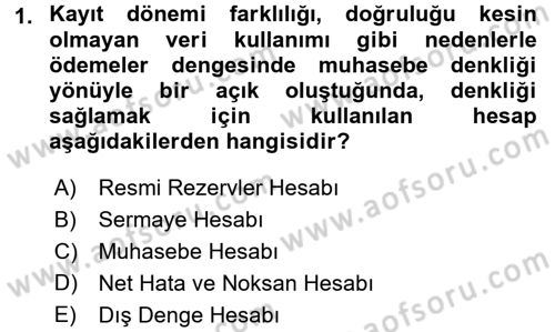 Uluslararası İktisat Politikası Dersi 2017 - 2018 Yılı 3 Ders Sınav Soruları 1. Soru