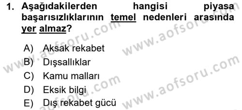 Uluslararası İktisat Politikası Dersi 2017 - 2018 Yılı (Vize) Ara Sınav Soruları 1. Soru