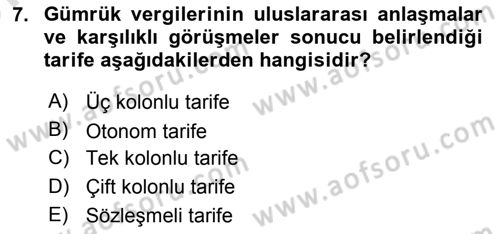 Uluslararası İktisat Politikası Dersi 2023 - 2024 Yılı (Vize) Ara Sınav Soruları 7. Soru
