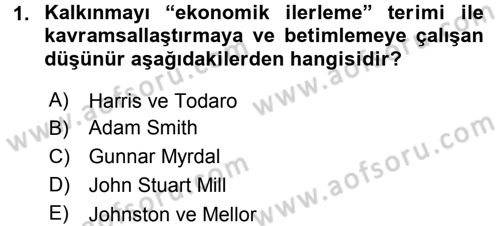 Tarım Ekonomisi ve Tarımsal Politikalar Dersi 2016 - 2017 Yılı 3 Ders Sınav Soruları 1. Soru
