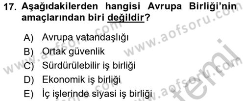 Tarım Ekonomisi ve Tarımsal Politikalar Dersi 2016 - 2017 Yılı 3 Ders Sınav Soruları 17. Soru