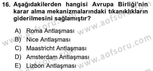 Tarım Ekonomisi ve Tarımsal Politikalar Dersi 2018 - 2019 Yılı (Final) Dönem Sonu Sınav Soruları 16. Soru