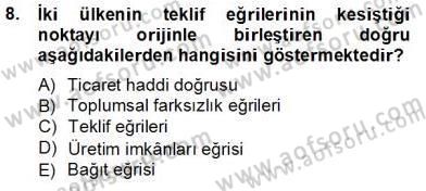 Uluslararası İktisat Teorisi Dersi 2012 - 2013 Yılı (Vize) Ara Sınav Soruları 8. Soru