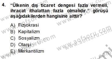 Uluslararası İktisat Teorisi Dersi 2013 - 2014 Yılı (Vize) Ara Sınav Soruları 4. Soru