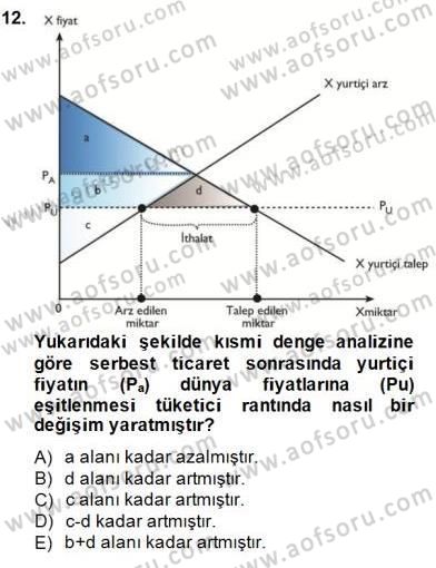 Uluslararası İktisat Teorisi Dersi 2014 - 2015 Yılı (Vize) Ara Sınav Soruları 12. Soru