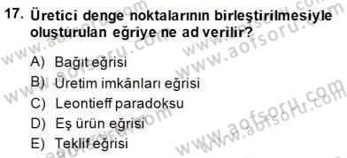 Uluslararası İktisat Teorisi Dersi 2014 - 2015 Yılı (Vize) Ara Sınav Soruları 17. Soru