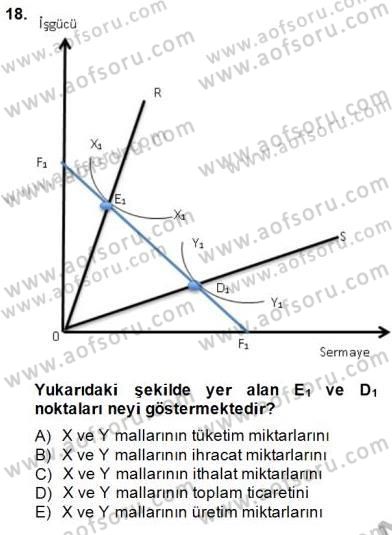 Uluslararası İktisat Teorisi Dersi 2014 - 2015 Yılı (Vize) Ara Sınav Soruları 18. Soru