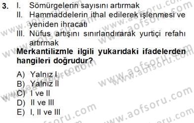 Uluslararası İktisat Teorisi Dersi 2014 - 2015 Yılı (Vize) Ara Sınav Soruları 3. Soru
