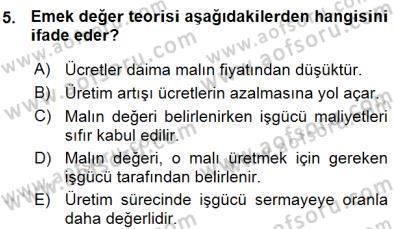 Uluslararası İktisat Teorisi Dersi 2015 - 2016 Yılı (Vize) Ara Sınav Soruları 5. Soru