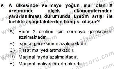 Uluslararası İktisat Teorisi Dersi 2015 - 2016 Yılı (Final) Dönem Sonu Sınav Soruları 6. Soru