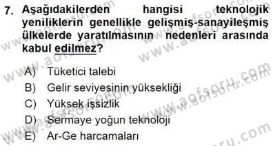 Uluslararası İktisat Teorisi Dersi 2015 - 2016 Yılı (Final) Dönem Sonu Sınav Soruları 7. Soru