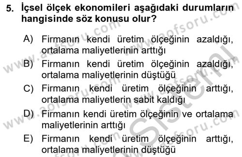 Uluslararası İktisat Teorisi Dersi 2016 - 2017 Yılı 3 Ders Sınav Soruları 5. Soru