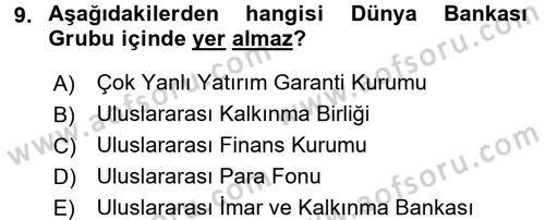 Uluslararası İktisat Teorisi Dersi 2016 - 2017 Yılı 3 Ders Sınav Soruları 9. Soru