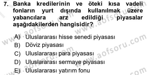 Uluslararası İktisat Teorisi Dersi 2016 - 2017 Yılı (Final) Dönem Sonu Sınav Soruları 7. Soru