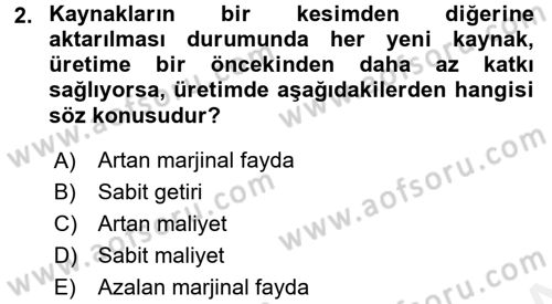Uluslararası İktisat Teorisi Dersi 2017 - 2018 Yılı 3 Ders Sınav Soruları 2. Soru