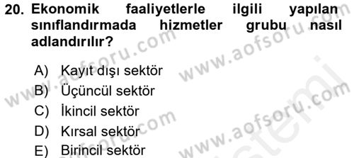 Uluslararası İktisat Teorisi Dersi 2017 - 2018 Yılı 3 Ders Sınav Soruları 20. Soru