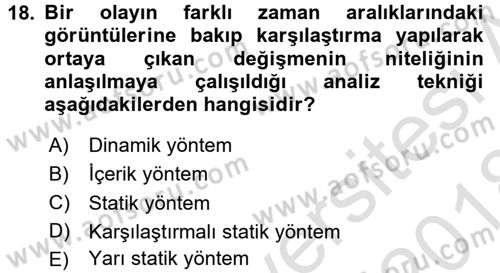 Uluslararası İktisat Teorisi Dersi 2017 - 2018 Yılı (Vize) Ara Sınav Soruları 18. Soru