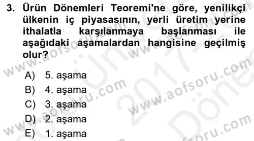Uluslararası İktisat Teorisi Dersi 2017 - 2018 Yılı (Final) Dönem Sonu Sınav Soruları 3. Soru