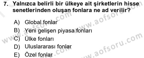 Uluslararası İktisat Teorisi Dersi 2017 - 2018 Yılı (Final) Dönem Sonu Sınav Soruları 7. Soru