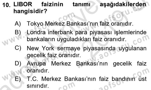 Uluslararası İktisat Teorisi Dersi 2018 - 2019 Yılı 3 Ders Sınav Soruları 10. Soru