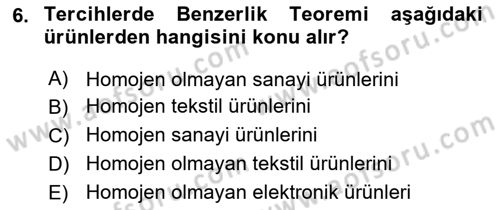 Uluslararası İktisat Teorisi Dersi 2018 - 2019 Yılı 3 Ders Sınav Soruları 6. Soru