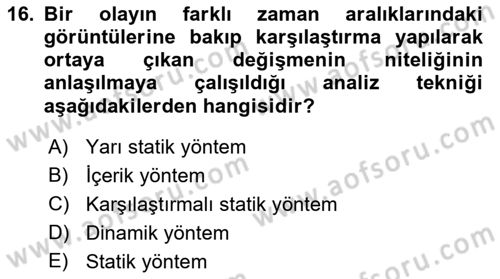 Uluslararası İktisat Teorisi Dersi Ara Sınavı Deneme Sınav Soruları 16. Soru