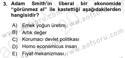 Uluslararası İktisat Teorisi Dersi Ara Sınavı Deneme Sınav Soruları 3. Soru