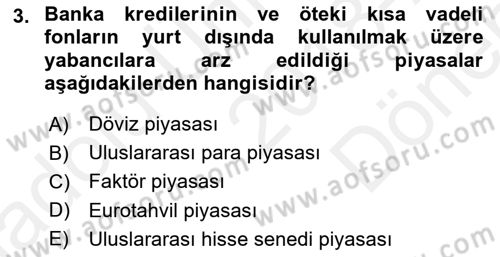 Uluslararası İktisat Teorisi Dersi 2018 - 2019 Yılı (Final) Dönem Sonu Sınav Soruları 3. Soru