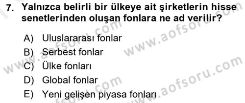 Uluslararası İktisat Teorisi Dersi 2018 - 2019 Yılı (Final) Dönem Sonu Sınav Soruları 7. Soru