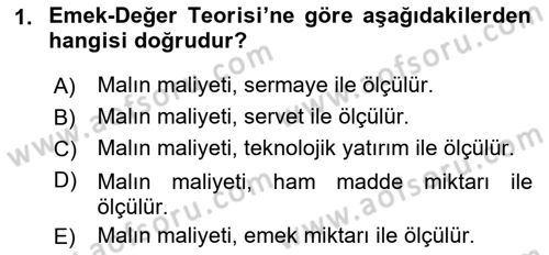 Uluslararası İktisat Teorisi Dersi 2018 - 2019 Yılı Yaz Okulu Sınav Soruları 1. Soru