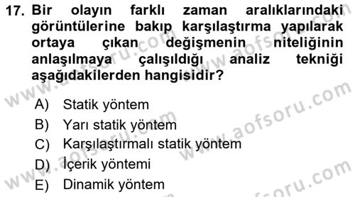 Uluslararası İktisat Teorisi Dersi Ara Sınavı Deneme Sınav Soruları 17. Soru