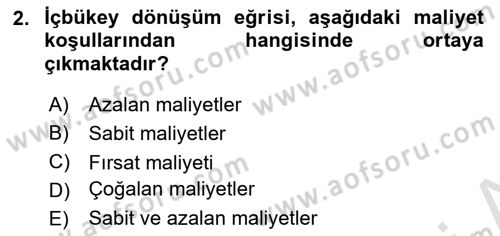 Uluslararası İktisat Teorisi Dersi Ara Sınavı Deneme Sınav Soruları 2. Soru