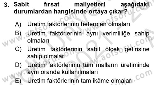 Uluslararası İktisat Teorisi Dersi Ara Sınavı Deneme Sınav Soruları 3. Soru