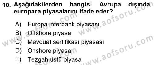 Uluslararası İktisat Teorisi Dersi 2021 - 2022 Yılı Yaz Okulu Sınav Soruları 10. Soru